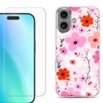 thumbnail image 1 of For iphone 16 Plus Phone Case Cover, Shockproof Case with Tempered Glass Screen Protector, by OneToughShield - Spring Season, 1 of 4