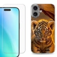thumbnail image 1 of For iphone 16 Plus Phone Case Cover, Shockproof Case with Tempered Glass Screen Protector, by OneToughShield - Tiger Cub, 1 of 4