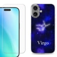 thumbnail image 1 of For iphone 16 Plus Phone Case Cover, Shockproof Case with Tempered Glass Screen Protector, by OneToughShield - Virgo, 1 of 4