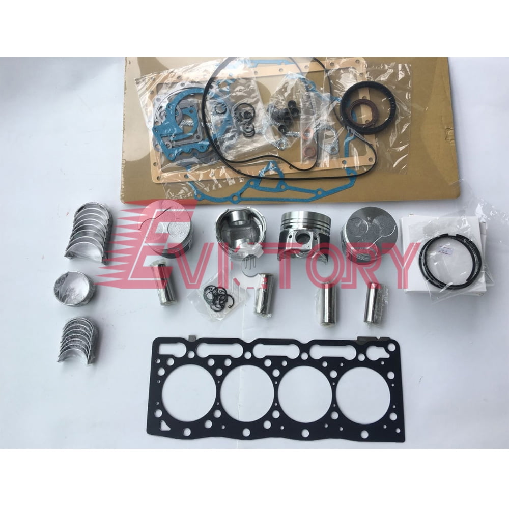 For kubota v1505 Engine Overhaul Pistons Piston Ring Bearings Full Gasket Set