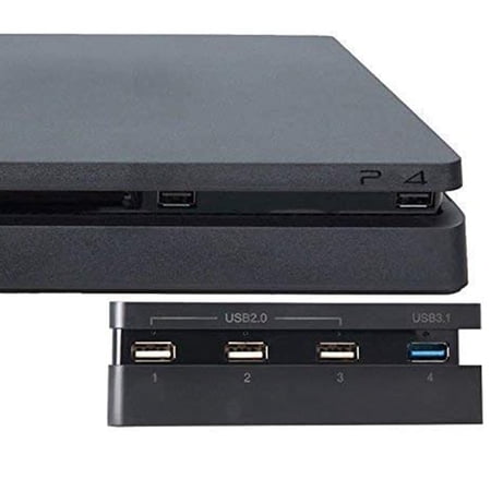 For playstation 4 slim Gaming Console Hub 4 USB Port Hub Controller Splitter Expansion Adapter with LED Light
