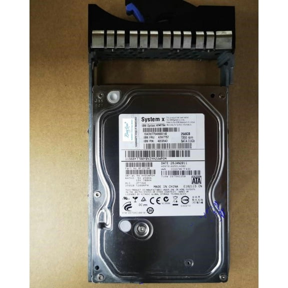 For server 250G 7.2K SATA 3.5 inch 43W7757 42C0543 43W7754