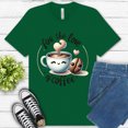 thumbnail image 1 of For the Love of Coffee T-Shirt | Cute Kawaii Coffee Cup Graphic Tee, Kelly, 2XL, 1 of 6