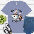 thumbnail image 1 of For the Love of Coffee T-Shirt | Cute Kawaii Coffee Cup Graphic Tee, Lavender, 3XL, 1 of 6