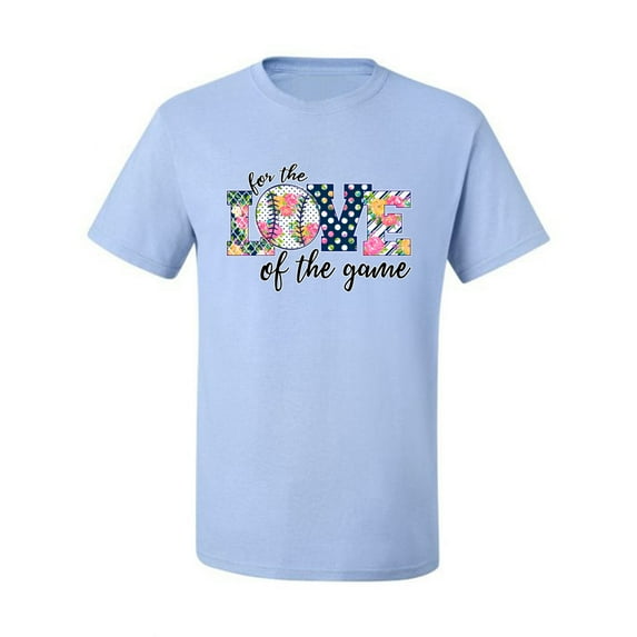 For the Love of the Game Sports Men's Graphic T-Shirt, Light Blue, 4X-Large