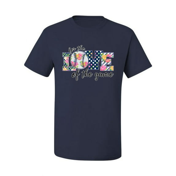 For the Love of the Game Sports Men's Graphic T-Shirt, Navy, Medium