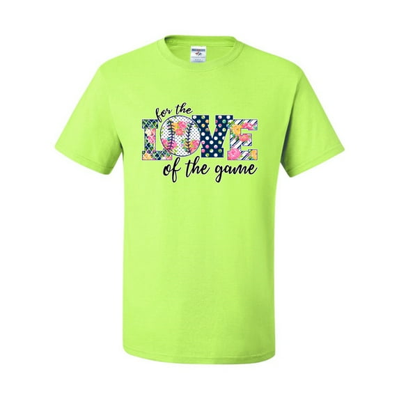 For the Love of the Game Sports Men's Graphic T-Shirt, Safety Green, X-Large