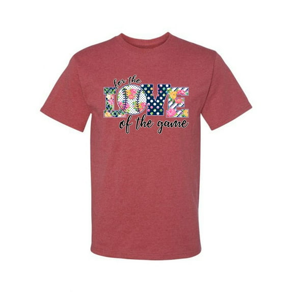 For the Love of the Game Sports Men's Graphic T-Shirt, Vintage Heather Red, 4X-Large