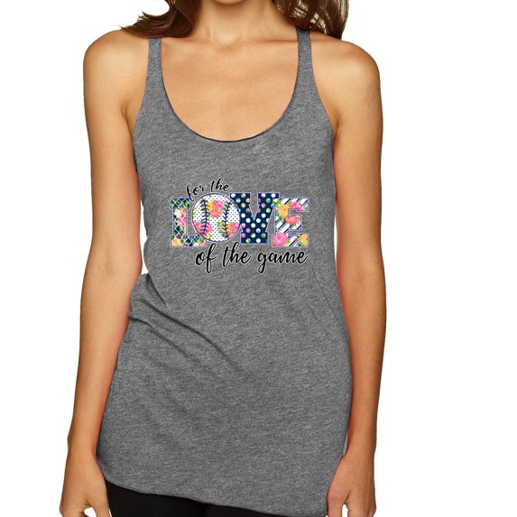 For the Love of the Game Sports Tri-Blend Racerback Tank Top, Premium Heather, X-Large