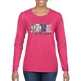 thumbnail image 1 of For the Love of the Game Sports Womens Graphic Long Sleeve T-Shirt, Fuschia, Medium, 1 of 5