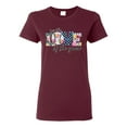 thumbnail image 1 of For the Love of the Game Sports Womens Graphic T-Shirt, Maroon, 3X-Large, 1 of 5