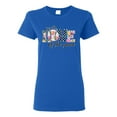 thumbnail image 1 of For the Love of the Game Sports Womens Graphic T-Shirt, Royal, Large, 1 of 5
