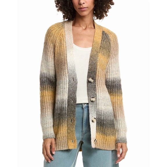 For the Republic womens  Marled Button Cardigan, s, Gold