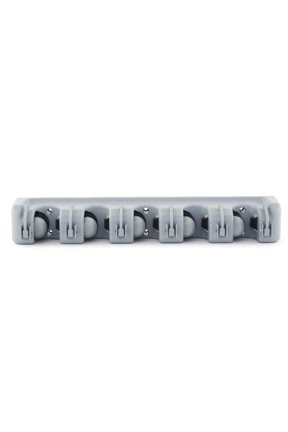 Broom Holder with 6 Hooks, Easy Wall Mount Storage for Organizing Garage or Closet