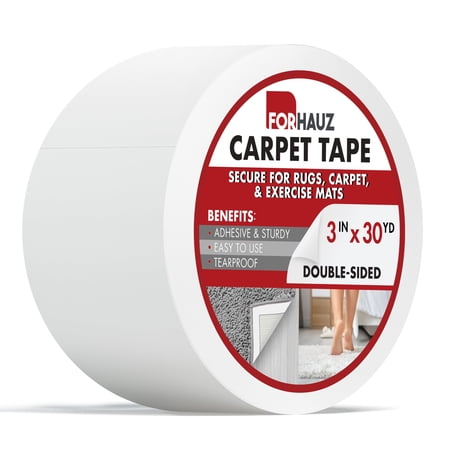 ForHauz Carpet Tape, Anti Slip Rug Grips for Hardwood Floors, Tile, and Concrete
