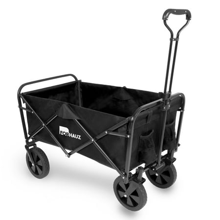 ForHauz Folding Collapsible Wagon Yard Cart for Utility, Beach, and Garden