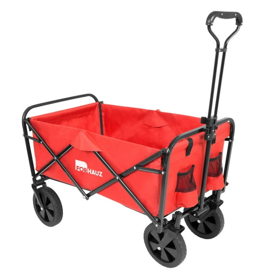 ForHauz Folding Collapsible Wagon Yard Cart for Utility, Beach, and Garden