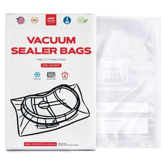ForJars Vacuum Sealer Bags 8 x 12 inch-200 ct