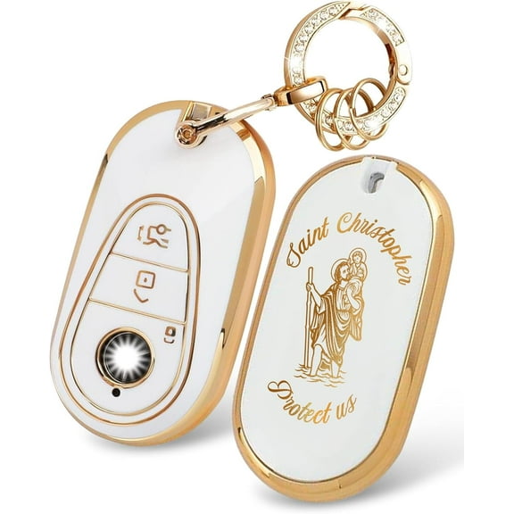 ForKey Fob Cover for Mercedes Benz C S SL Class 2022, Soft TPU 360 Degree Protection Car Key Shell