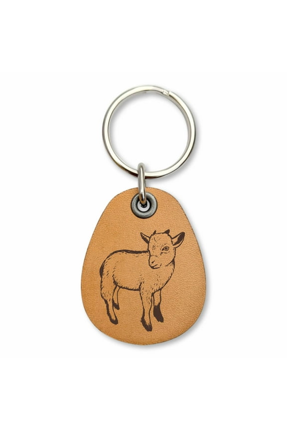 - Goat - Genuine Leather Keychain - On the Farm Collection