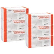 ForPro All-Purpose Lint-Free 4-Ply Esthetic Wipes, for Salon and Spa Use, Soft, Strong and Durable, Latex-Free, Medical-Grade Fibers, 4  x 4 , 200-Count Pack of 6
