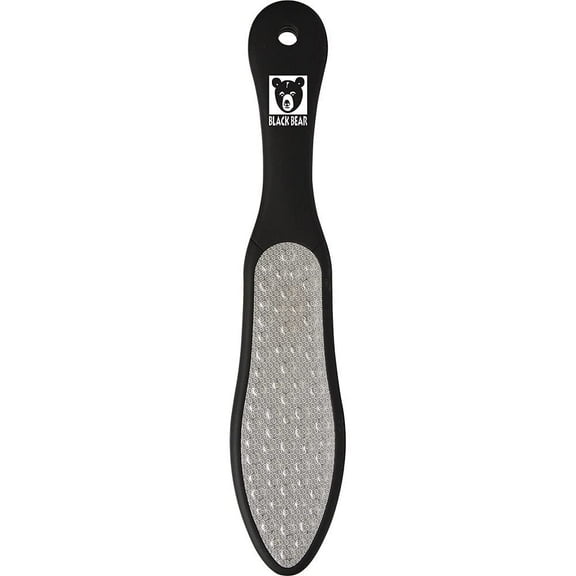 ForPro Black Bear Stainless Steel Pedicure File - Callus Remover Foot File- Double-Sided Professional Quality File for Heels and Feet- 10.5’’ L