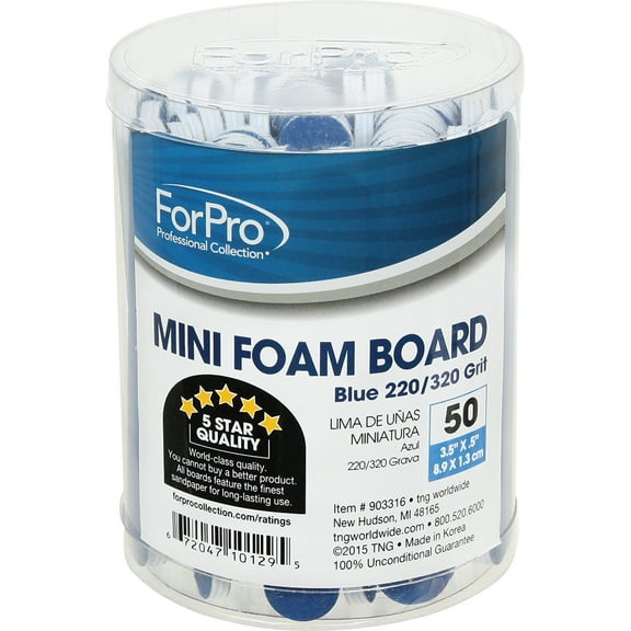 ForPro Blue Foam Board 220/320g 3.5" 50ct