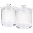 thumbnail image 1 of ForPro - Collection Acrylic Apothecary Jars with Lids, Set of 2 15 Oz Storage Containers for Bathroom, Kitchen and Office, 4.5" x 3.5", 1 of 5