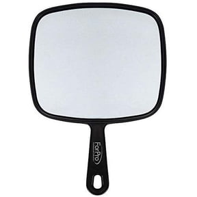 ForPro Extra Large Hand Mirror with Handle, 9 W x 12 L, Multi-Purpose Handheld Mirror with Distortion-Free Reflection, Black