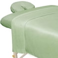 thumbnail image 1 of ForPro Premium Microfiber 3-Piece Massage Sheet Set, Sage, Ultra-Light, Stain and Wrinkle-Resistant, Includes Massage Flat Sheet, Massage Fitted Sheet, and Massage Face Rest Cover, 1 of 5