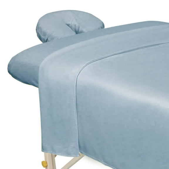 ForPro Premium Microfiber 3-Piece Massage Sheet Set, Wisteria, Ultra-Light, Stain and Wrinkle-Resistant, Includes Massage Flat Sheet, Massage Fitted Sheet, and Massage Face Rest Cover