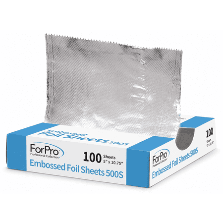 ForPro Professional Collection Embossed Foil Sheets 500S, Aluminum Foil, Pop-Up Dispenser, for Hair Color Application and Highlighting Services, Food Safe, 5” W x 10.75” L, 100-Count price history and forecast - ForPro Professional Collection 440077