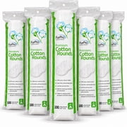 ForPro Professional Collection Premium Cotton Rounds, 100% Cotton, Non-Tearing, Lint-Free, for Cosmetic, Nail, and Personal Use, 2.25 , 600-Count Pack of 6-100 Cotton Rounds