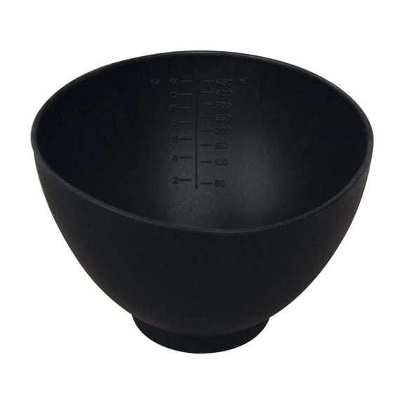 ForPro Professional Collection Silicone Bowl for Mixing Facial, Massage, Body & Other Products, Flexible, Odorless, Black, 14 Oz