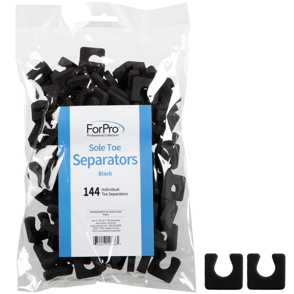 ForPro Sole Toe Separators Black Luxurious Foam Separators