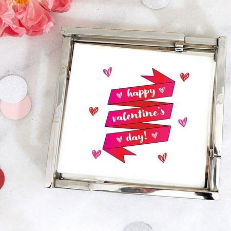 ForYourParty.Com Happy Valentine's Day Banner Cocktail Napkins - Full Color