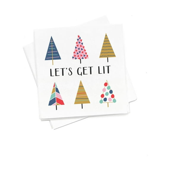 ForYourParty.com Let's Get Lit Cocktail Napkins