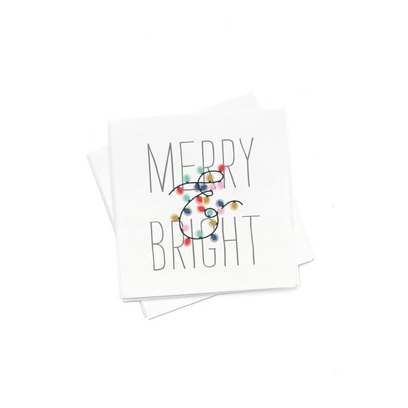 ForYourParty.com Merry & Bright Cocktail Napkins