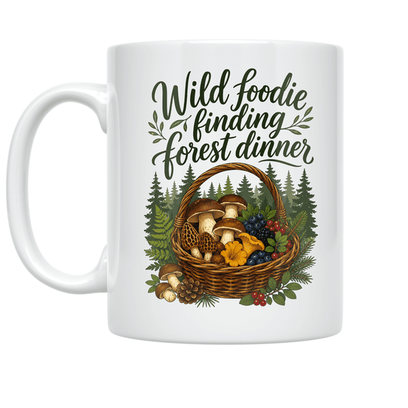 Foraging Adventure Design - Nature Enthusiast - 11 oz Ceramic Coffee Mug