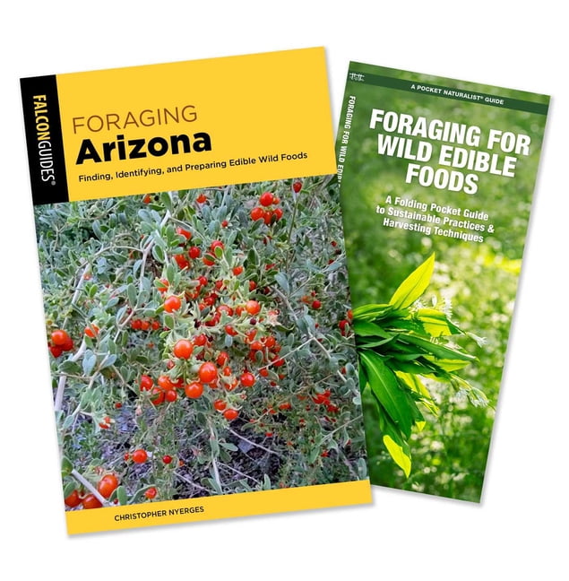 Foraging Arizona Guidebook and Folding Pocket Guide Bundle: Finding, Identifying, and Preparing Edible Wild Foods in Ari, (Paperback)