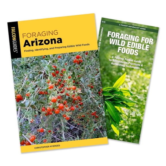 Foraging Arizona Guidebook and Folding Pocket Guide Bundle: Finding, Identifying, and Preparing Edible Wild Foods in Ari, (Paperback)