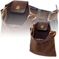 thumbnail image 1 of Foraging Bag Waxed Canvas Collapsible Outdoor Camping Foraging Pouch Mushroom Storage Water Resistant Leather Bushcraft Belt Tinder Dump Pouchs Brown for Travel Camping Hiking Bag, 1 of 6