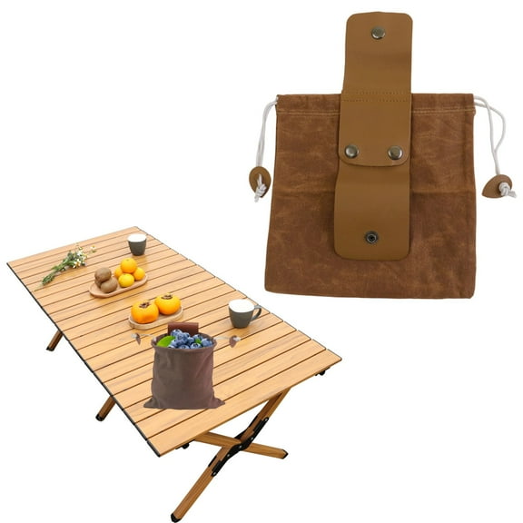Foraging Bag Waxed Canvas Leather Multipurpose Craft DIY Storage Pet Travel Gift Pouch Organizer