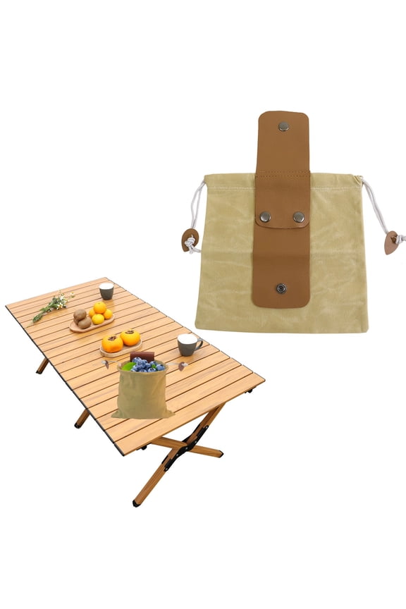 Foraging Bag Waxed Canvas Leather Multipurpose Daily Use Grocery Fruit Vegetable Picking Travel Tool Storage Pouch