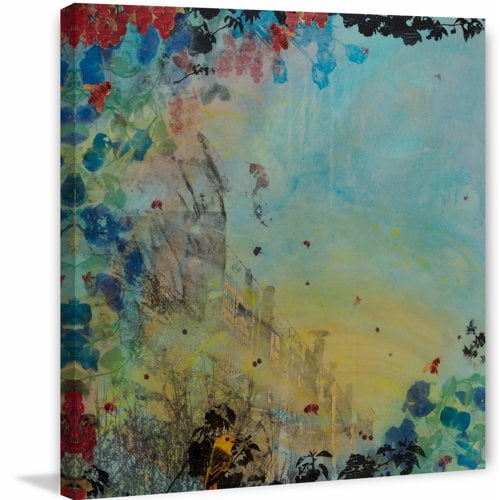 "Foraging Bees" Painting Print on Wrapped Canvas