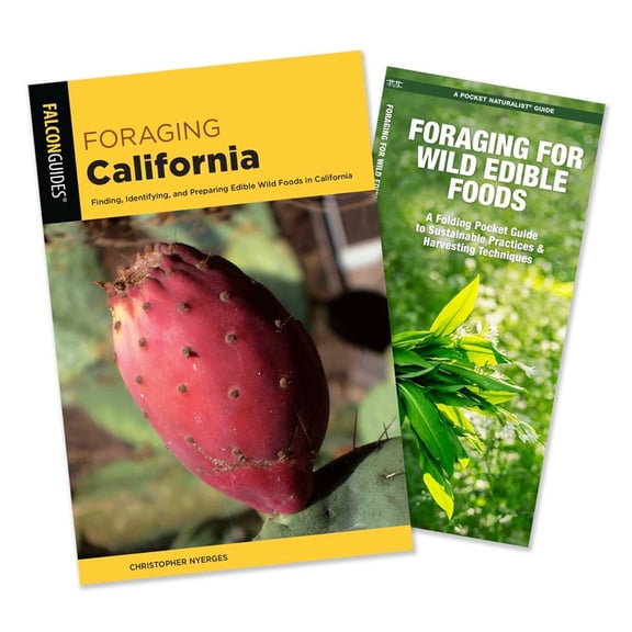 Foraging California Guidebook and Folding Pocket Guide Bundle: Finding, Identifying, and Preparing Edible Wild Foods in , (Paperback)