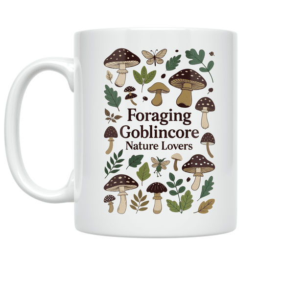 Foraging Goblincore Nature Lovers - Foraging Enthusiast - 11 oz Ceramic Coffee Mug
