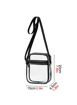  JOTONOXEN Clear Tote Bag Stadium Approved, Adjustable Shoulder  Strap and Zippered Top, Stadium Security Travel & Gym Clear Bag, Perfect  for Sports Games, Work, School and Concerts-12 x12 x6 (Black) 