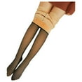thumbnail image 1 of Foraging dimple Fake Translucent Warm Fleece Pantyhose -Black/Gray/Coffee Original Black, 1 of 3
