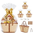 thumbnail image 1 of Forautely 3-Pack Large Foldable Bamboo Gift Baskets with Handles – Extra Big DIY Woven Set with Cellophane Bags, Bows, Cards for Mother's Day, Wedding, Easter, Birthday, Christmas, 1 of 7
